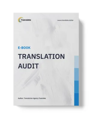 Titulná strana Translata e-booku Translation audit